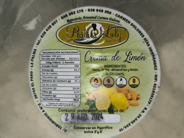 Crema de limón